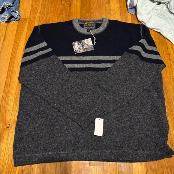 Woolrich Other - woolrich striped grey 100% lambs wool sweater